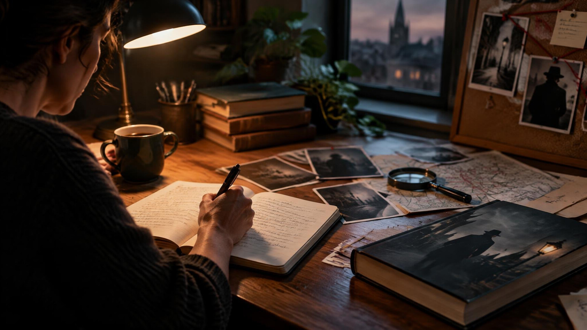 mystery writer desk