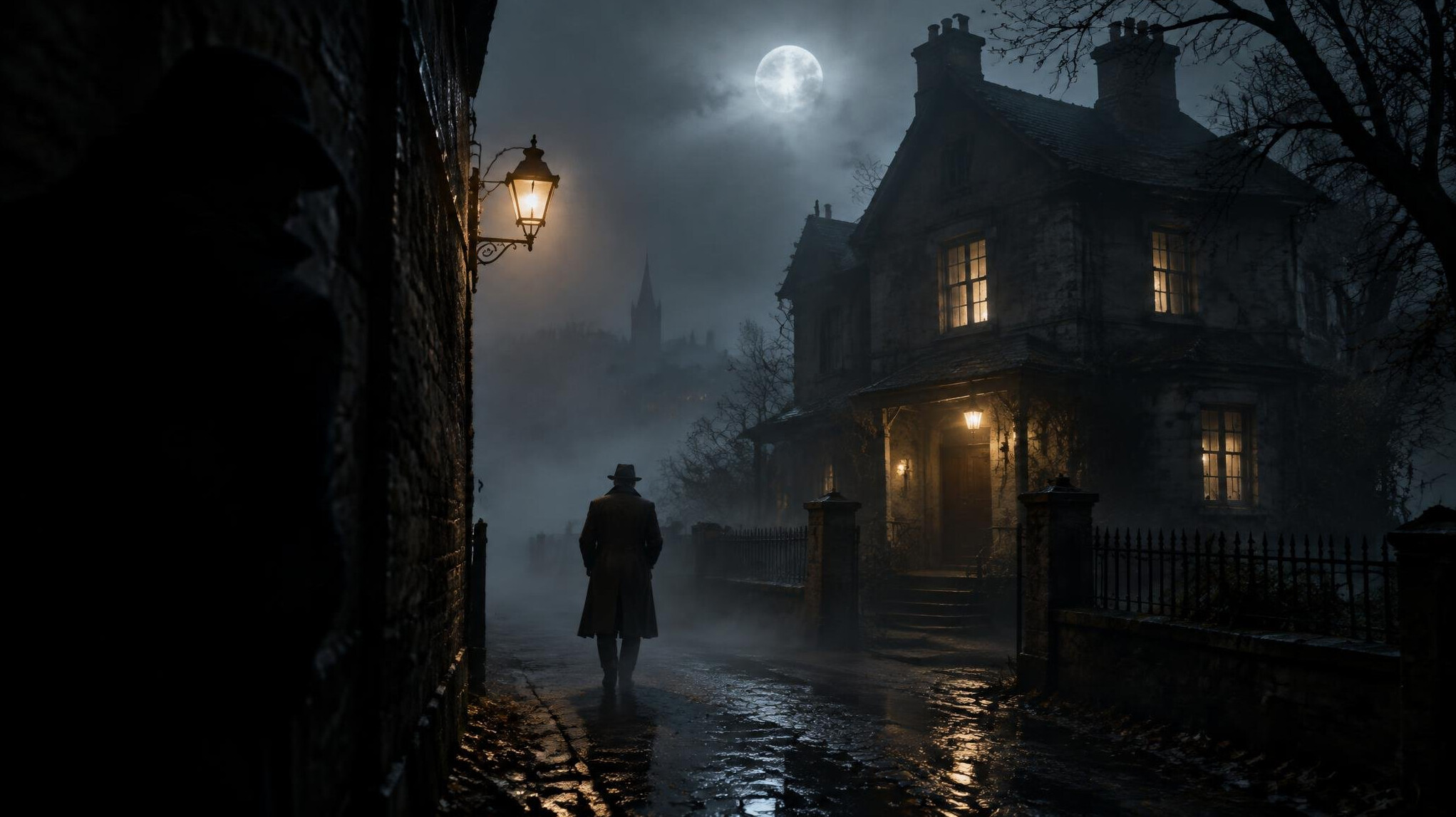 foggy mystery landscape